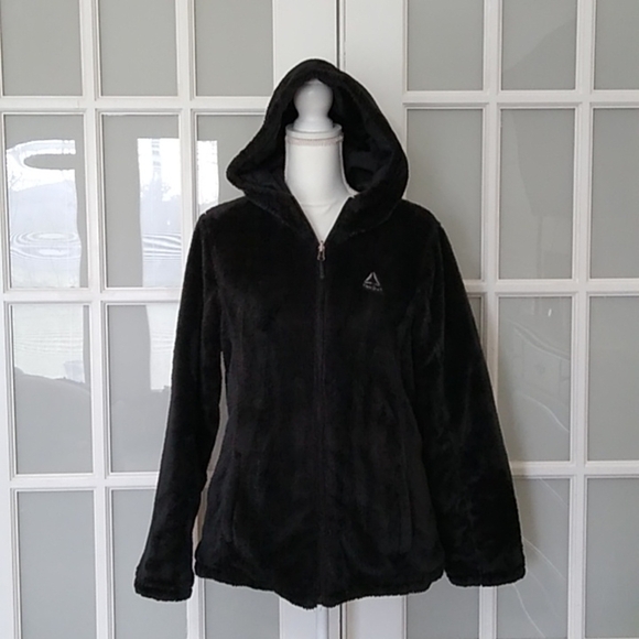 Reebok Faux Fur Reversible Black Jacket - Picture 8 of 16